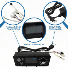 Generic Pit Boss LED display active showing temperature for quick monitoring benefit