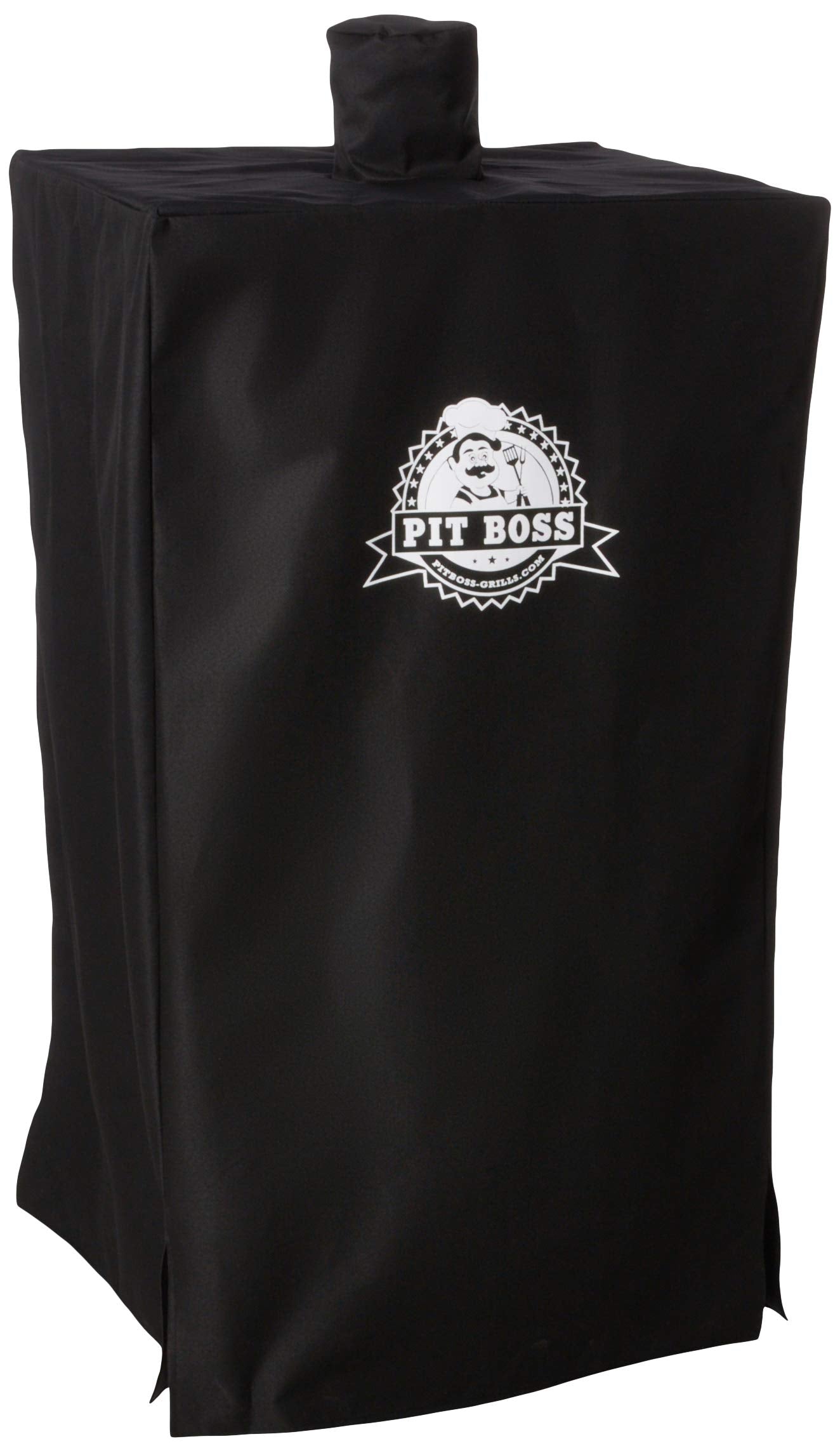 Pit Boss black cover front view showing tailored fit and protection