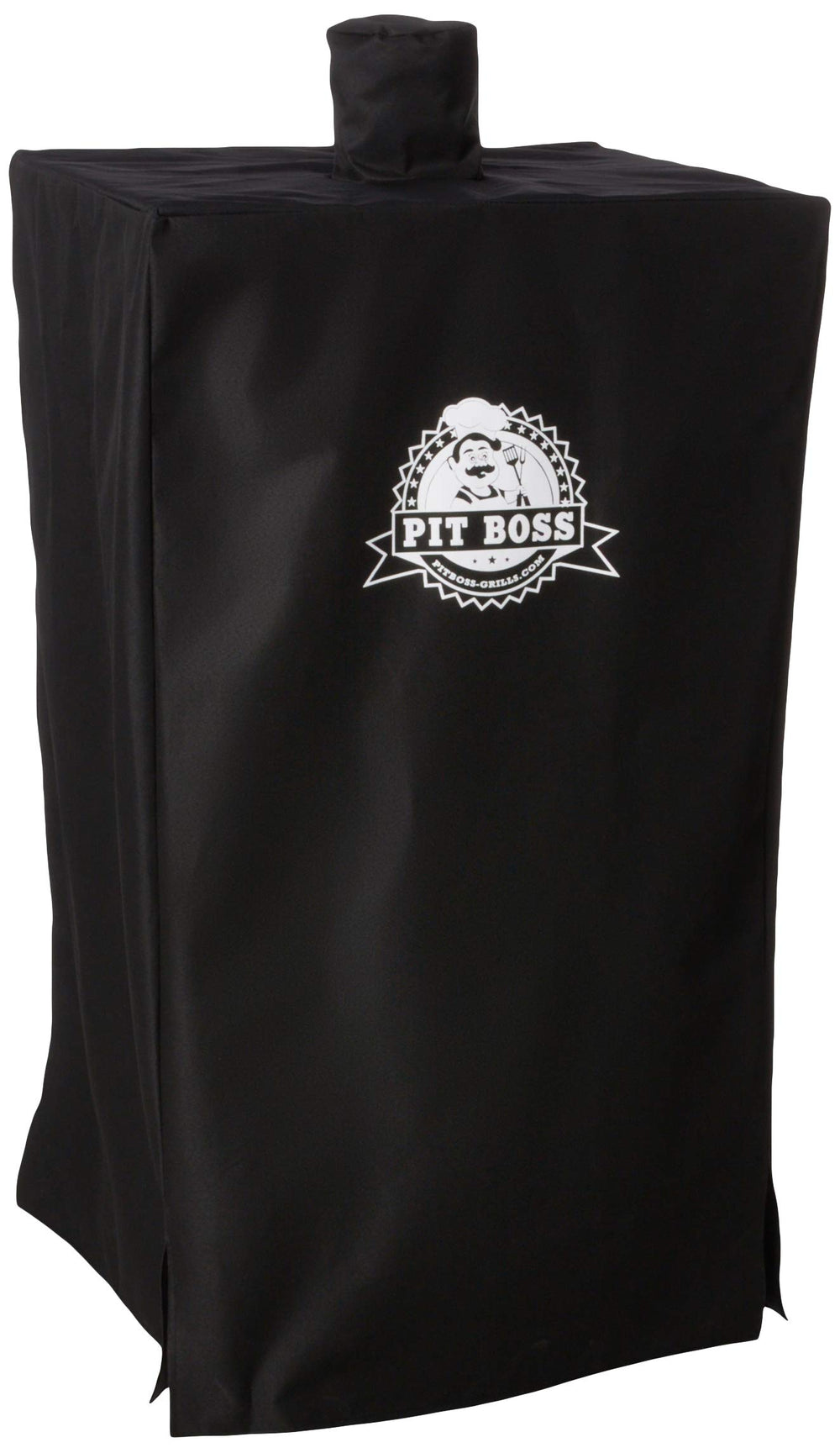 Pit Boss black cover front view showing tailored fit and protection