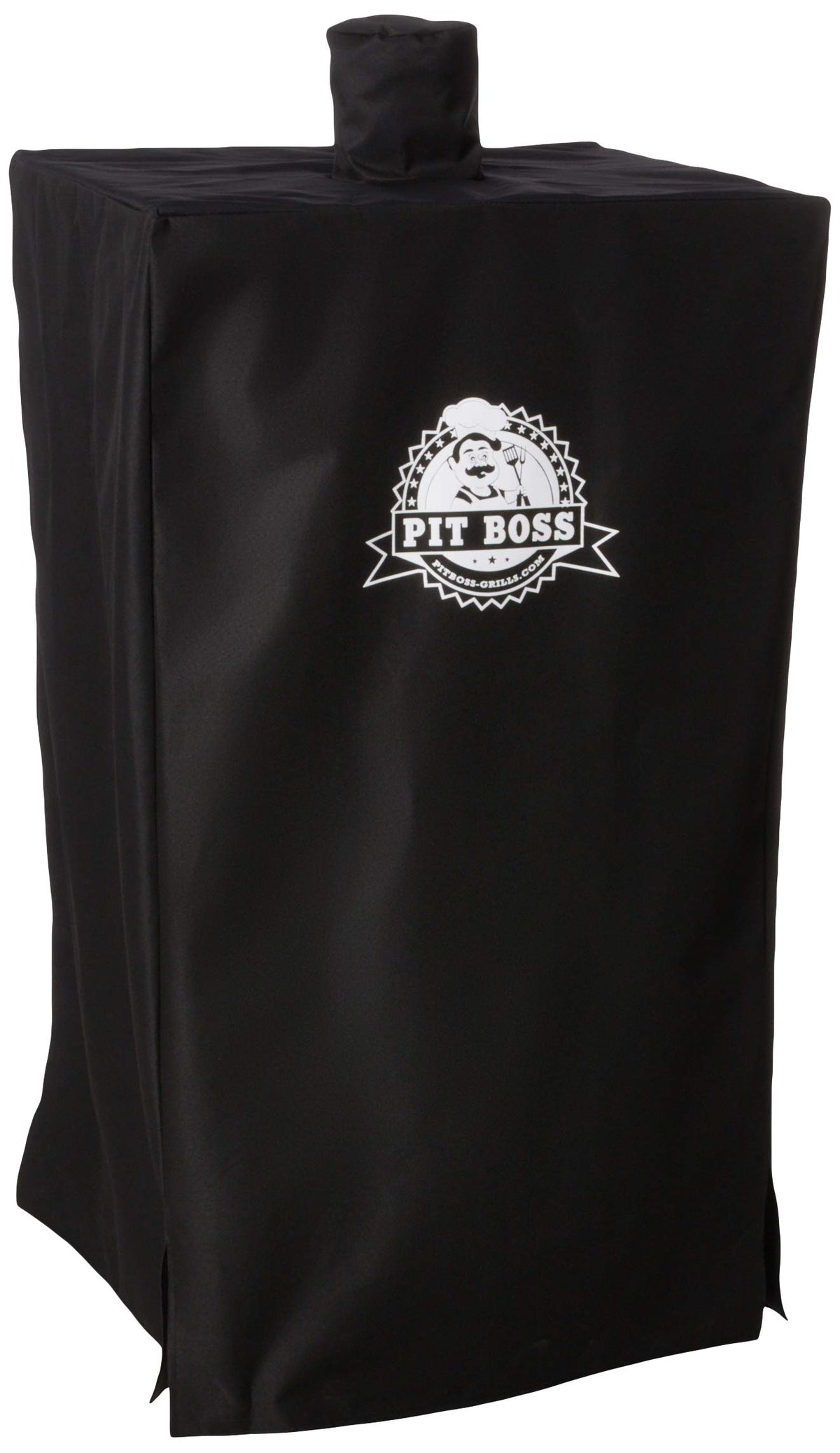 Pit Boss black cover front view showing tailored fit and protection