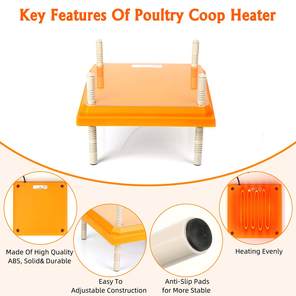 Pitalok heater in a poultry coop with chicks providing safe warm zone benefit