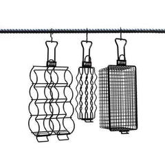 Pit Barrel Cooker Co. front packaging showing three hangers and benefits