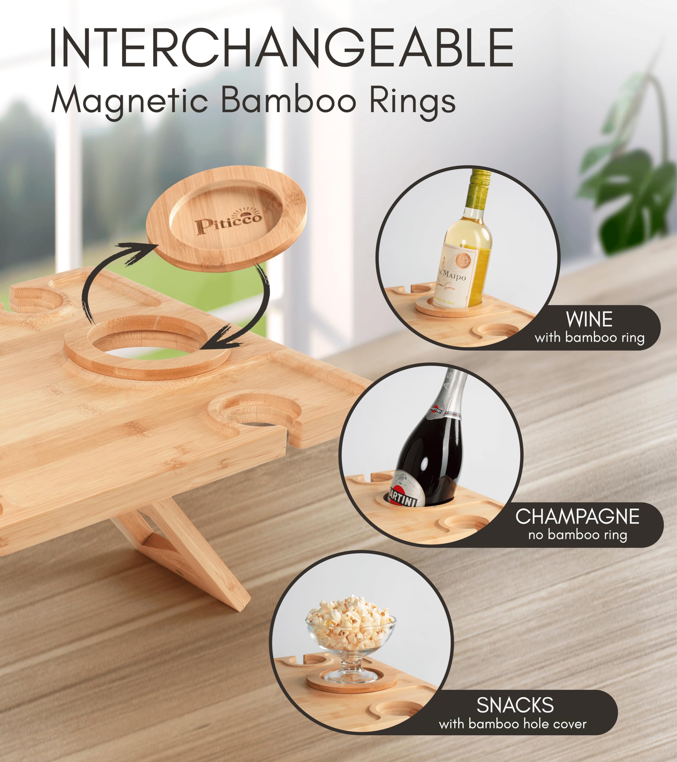 Piticco folded table packed into tote demonstrating compact portability