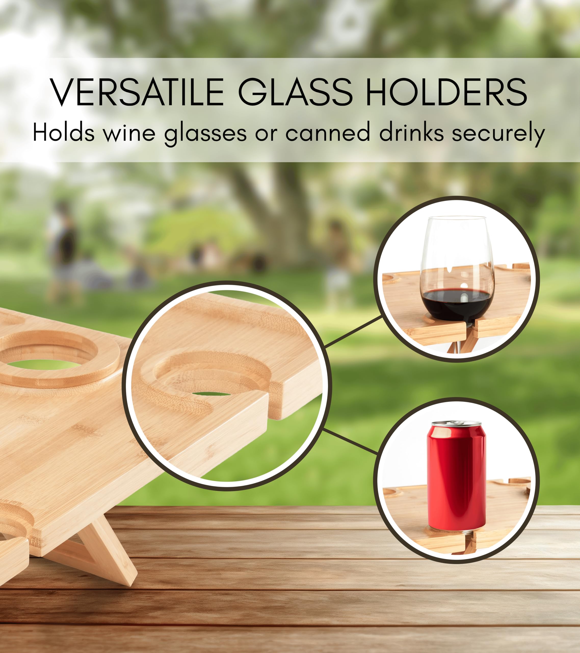 Piticco detail of integrated glass holders keeping stemware secure