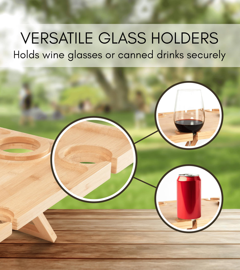 Piticco detail of integrated glass holders keeping stemware secure