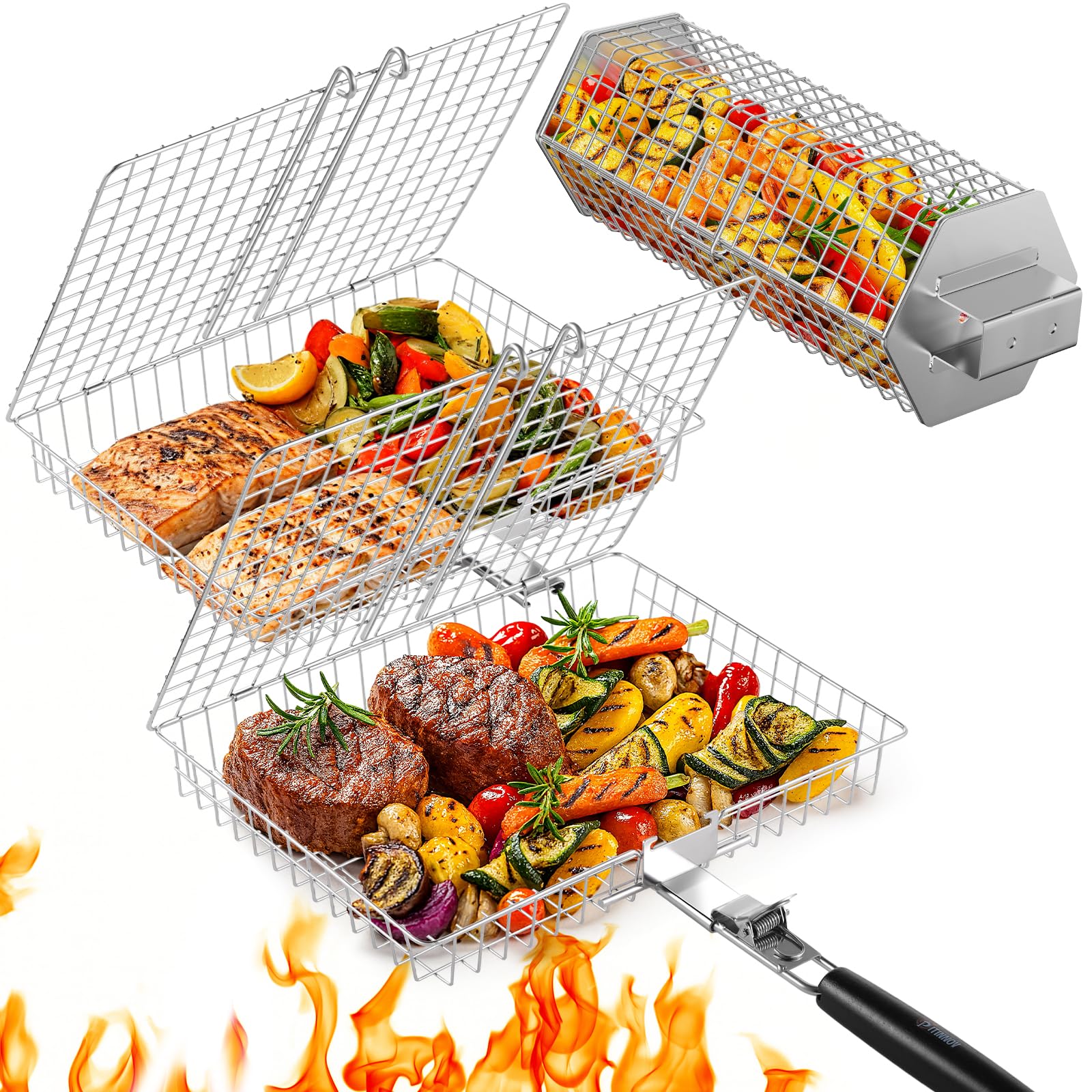 PitInnov baskets next to utensils showing size scale and versatile use benefit