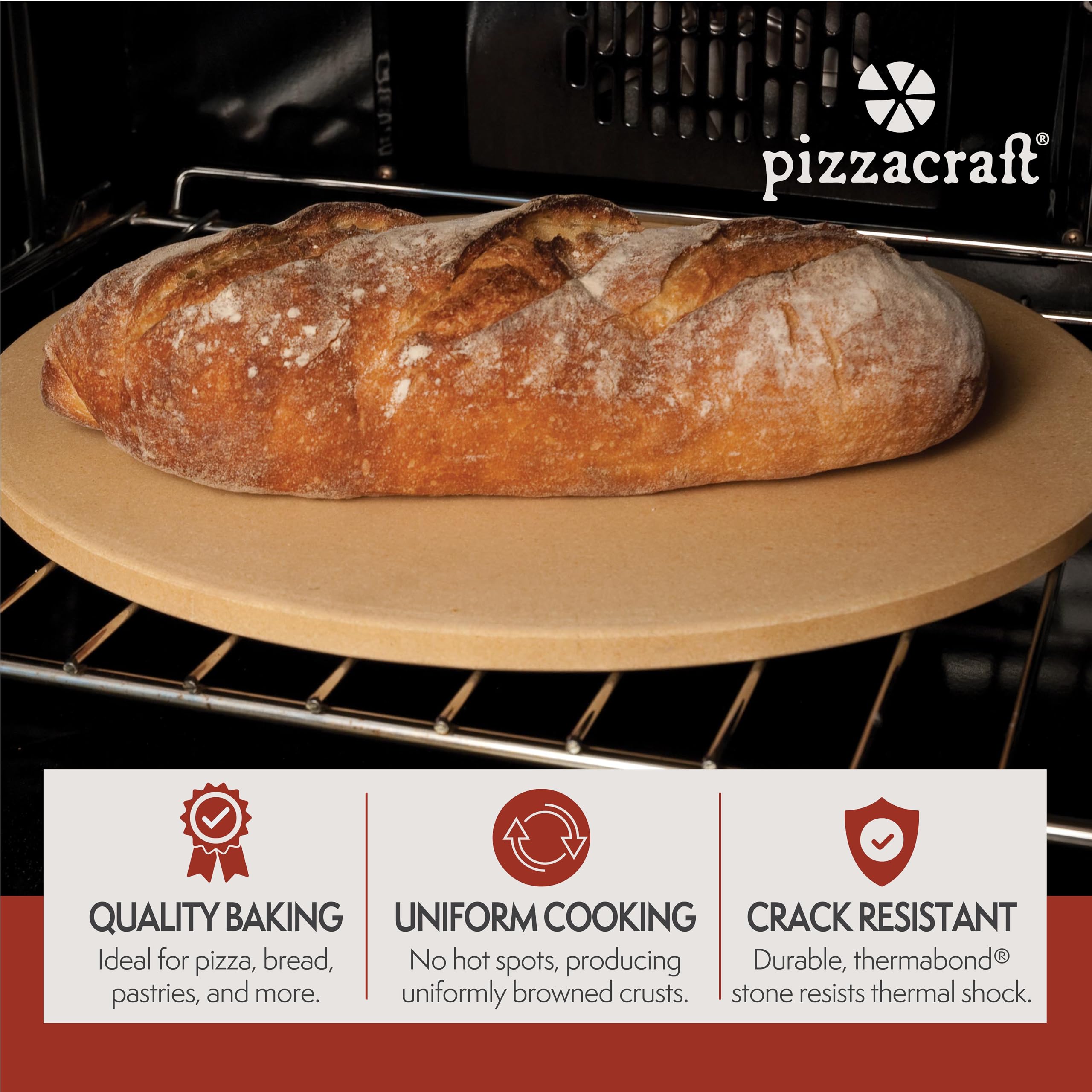 pizzacraft stone on grill grates demonstrating high-temperature performance benefit