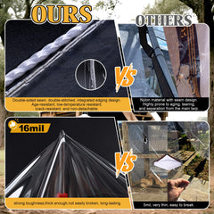 PJT installed on chicken run showing wind and rain protection benefit