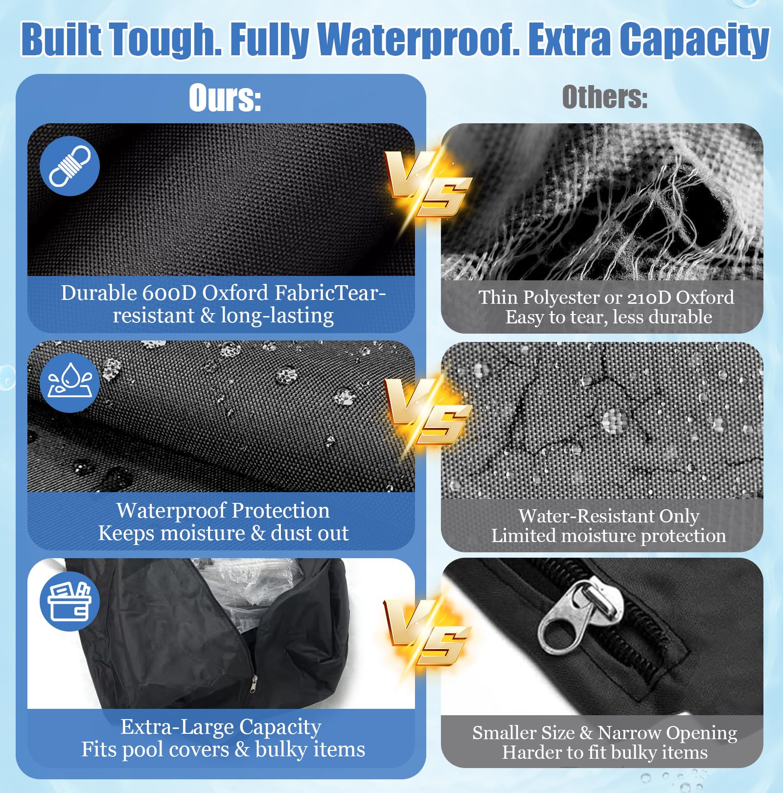 PJT zipper and reinforced seam detail highlighting durable construction
