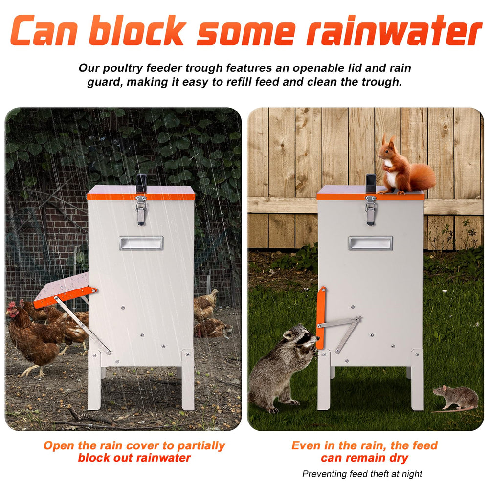 PKNYBZH rain guard detail keeping feed dry and preventing spoilage