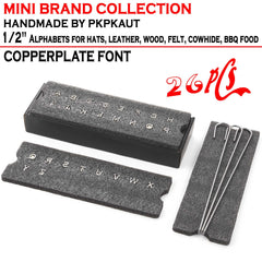 PKPKAUT alphabet stamps layout with clear 1/2 inch letters for precise marks