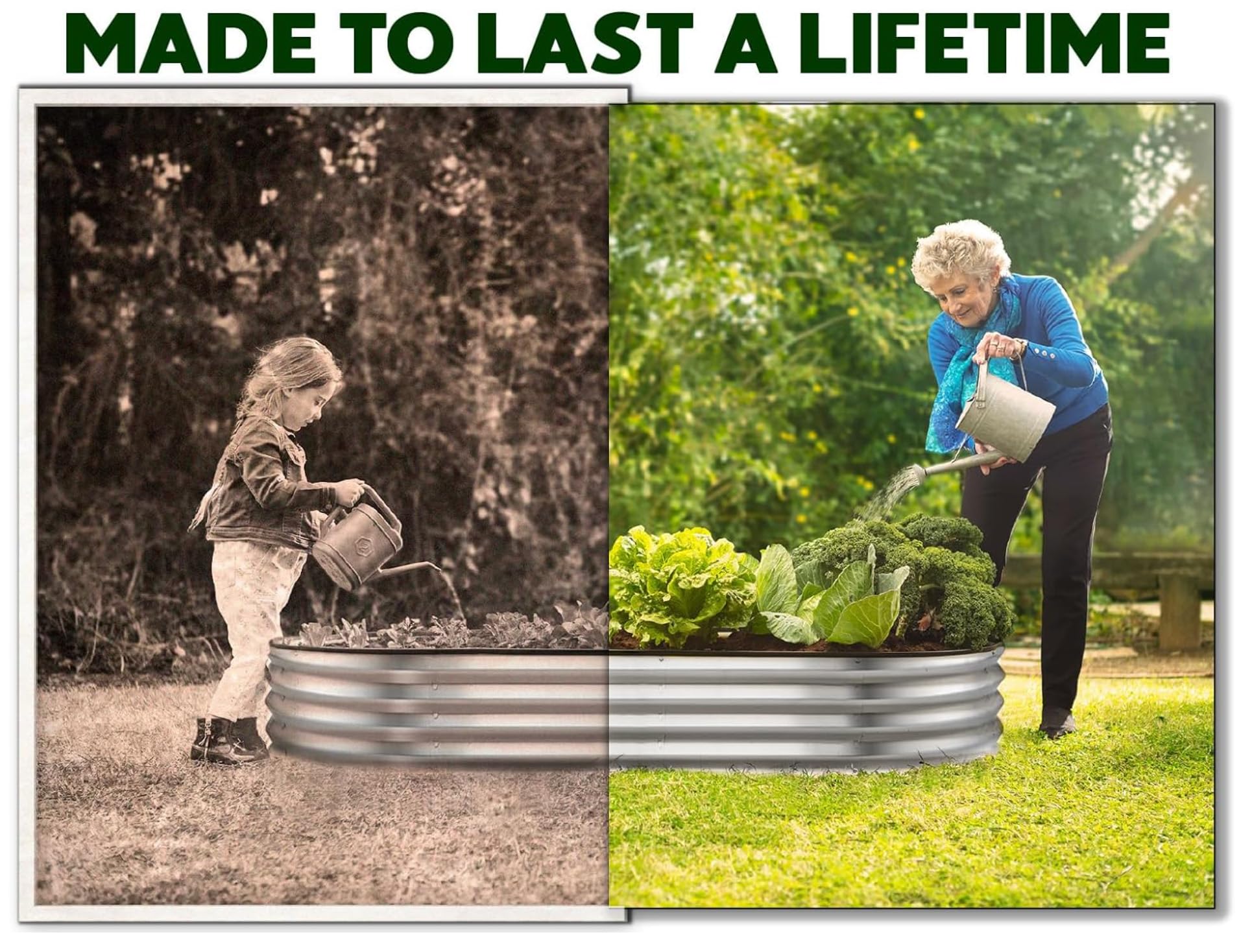 Plant & Plot raised bed placed in backyard demonstrating easy backyard installation