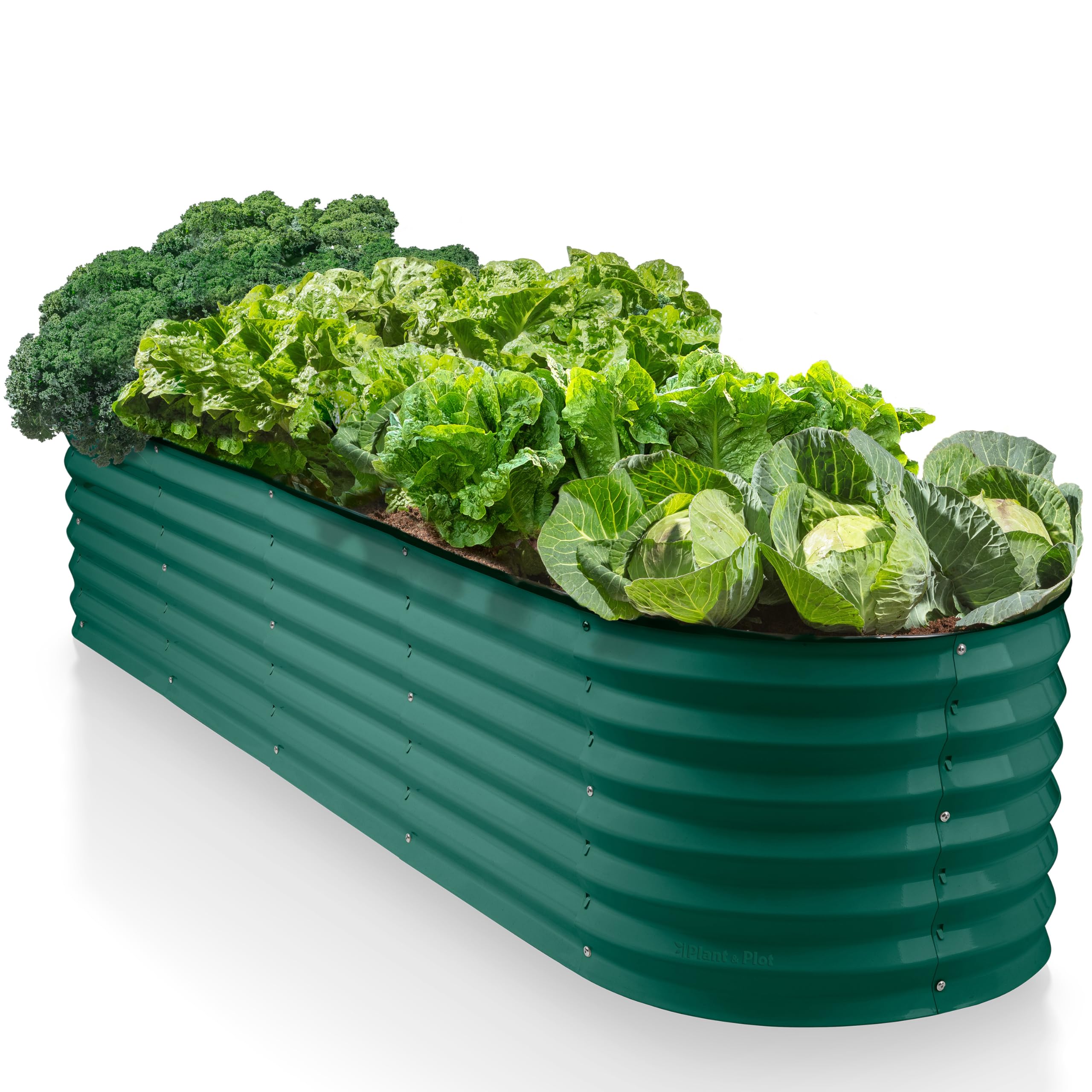 Plant & Plot front view of assembled raised garden bed showing durable finish