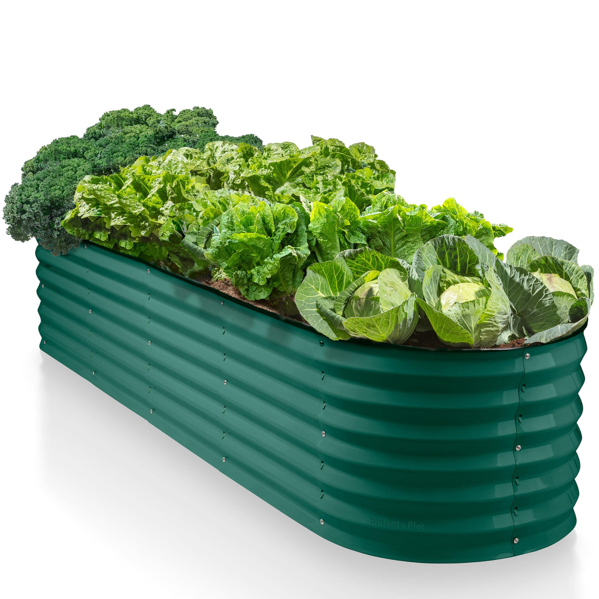 Plant & Plot front view of assembled raised garden bed showing durable finish