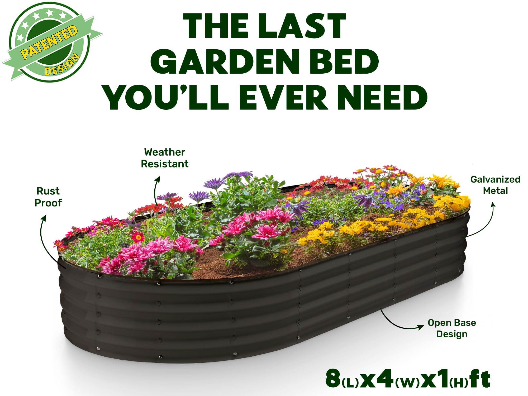 Plant & Plot bed size comparison with hands showing easy access and scale