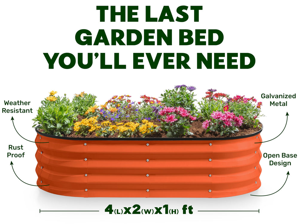 Plant & Plot raised bed next to ruler showing 4x2x1 ft size for planning benefit
