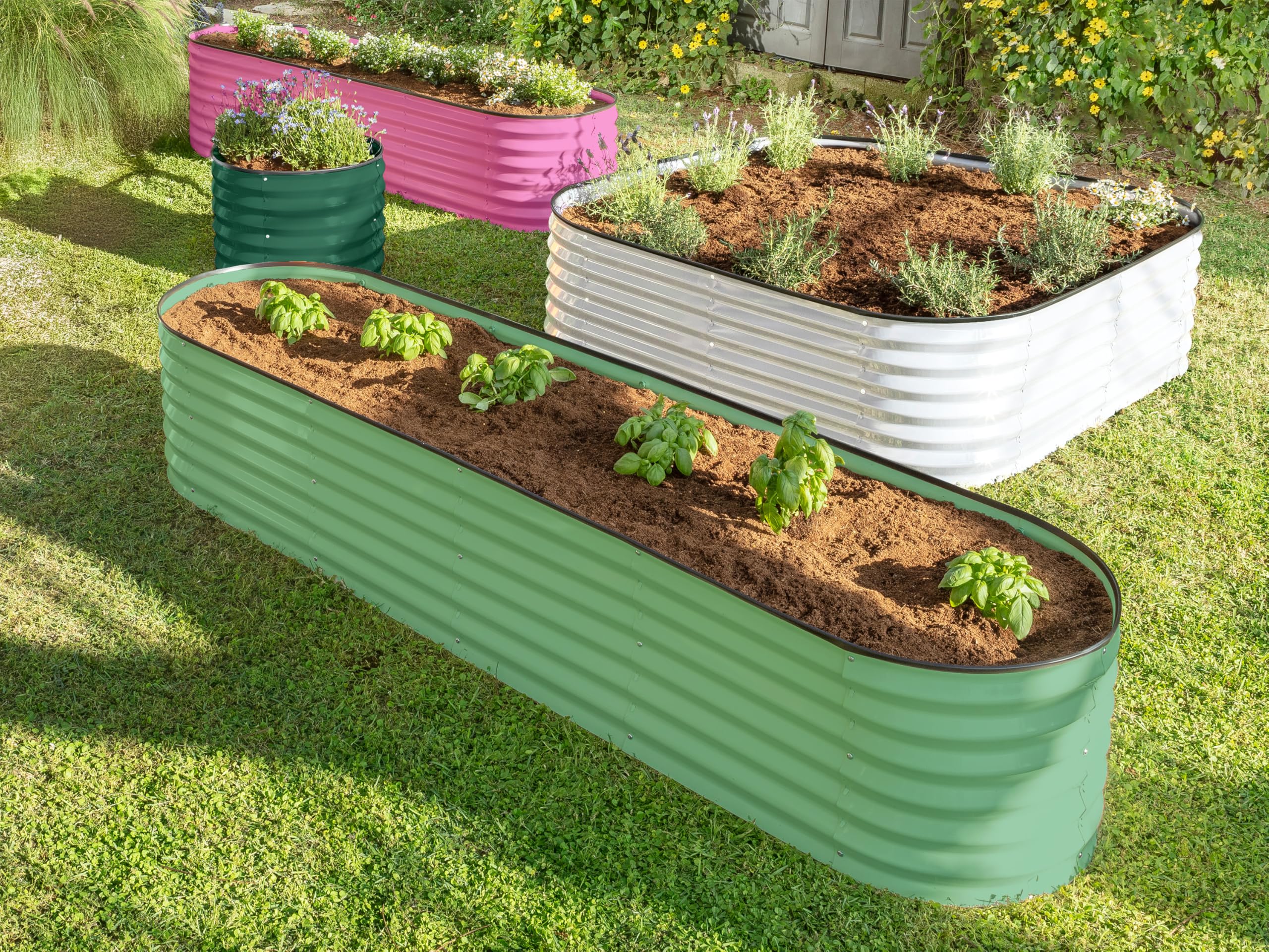 Plant & Plot galvanized sheet texture detail showing corrosion resistance and durability