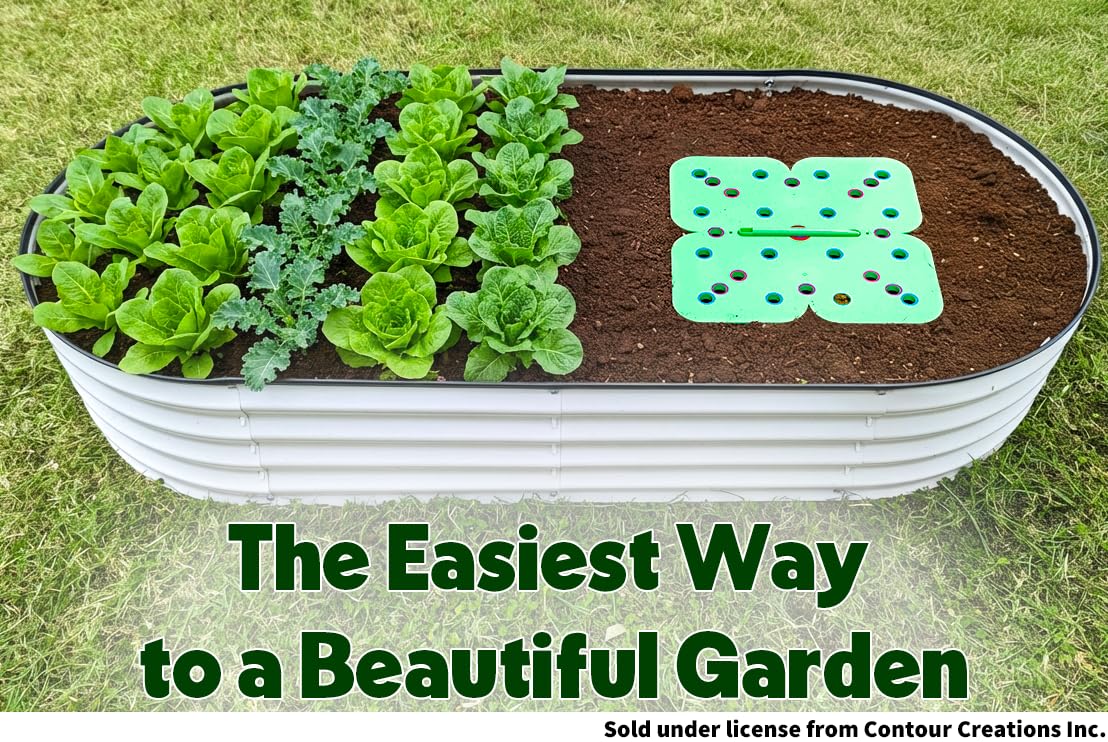Plant & Plot spacer pressed into soil demonstrating fast planting