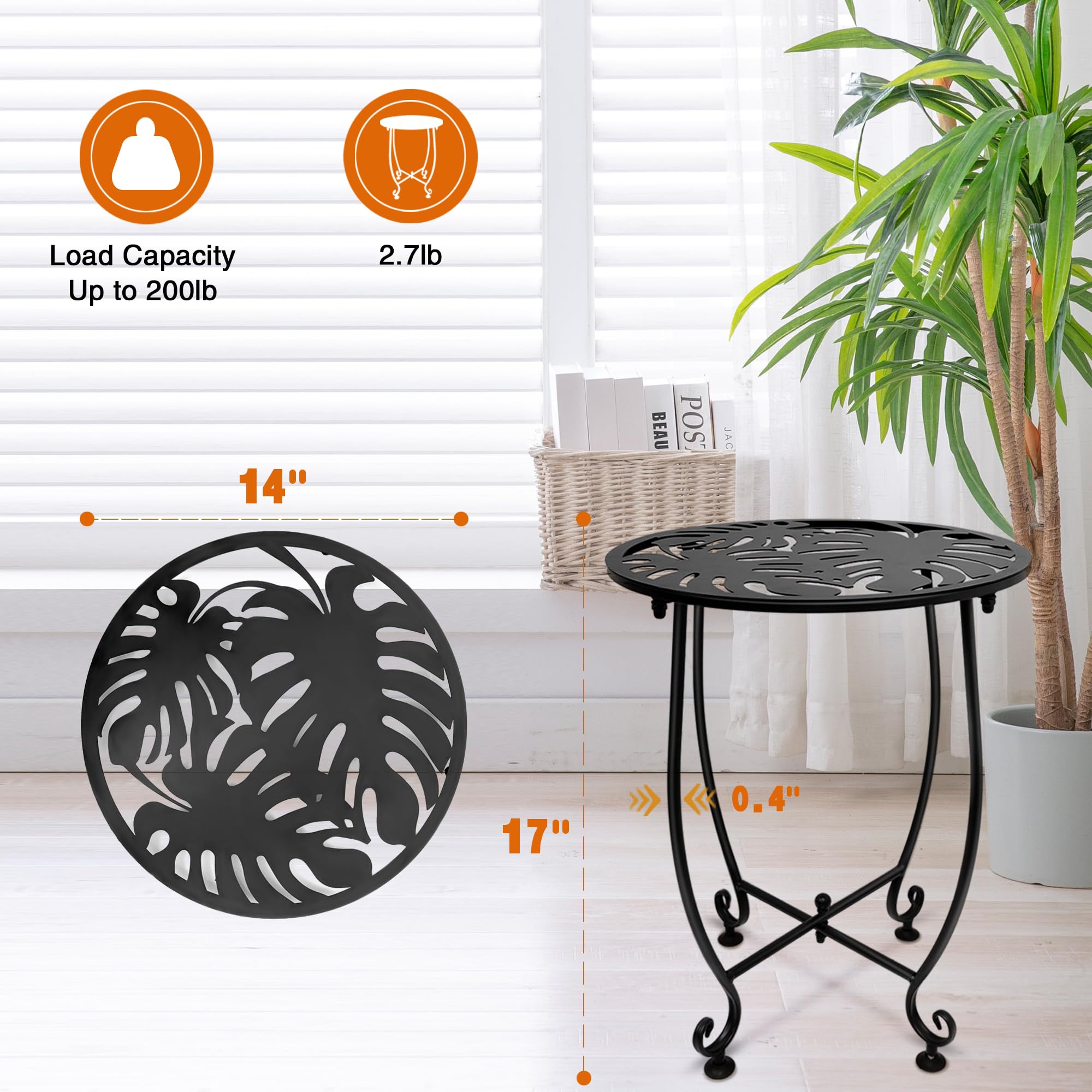 Plant Castle close-up of weatherproof finish protecting the metal surface