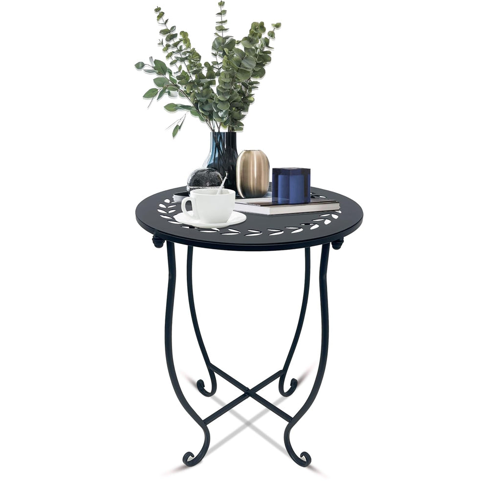 Plant Castle front view side table shows compact footprint and stylish look
