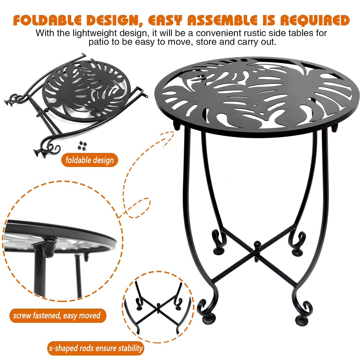 Plant Castle pair of tables on a balcony illustrating space-saving outdoor styling
