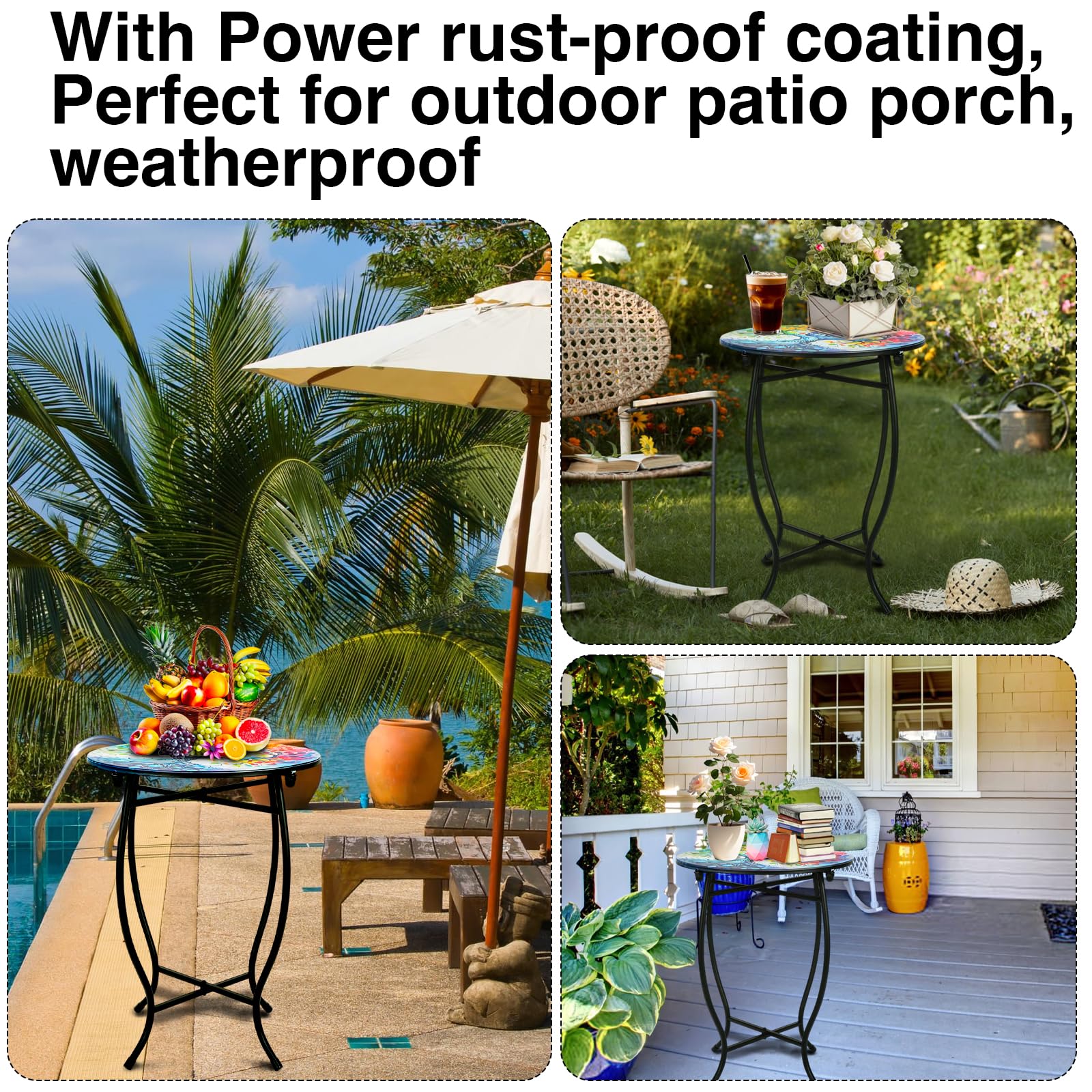 Plant Castle side table staged with coffee cup demonstrating practical surface use