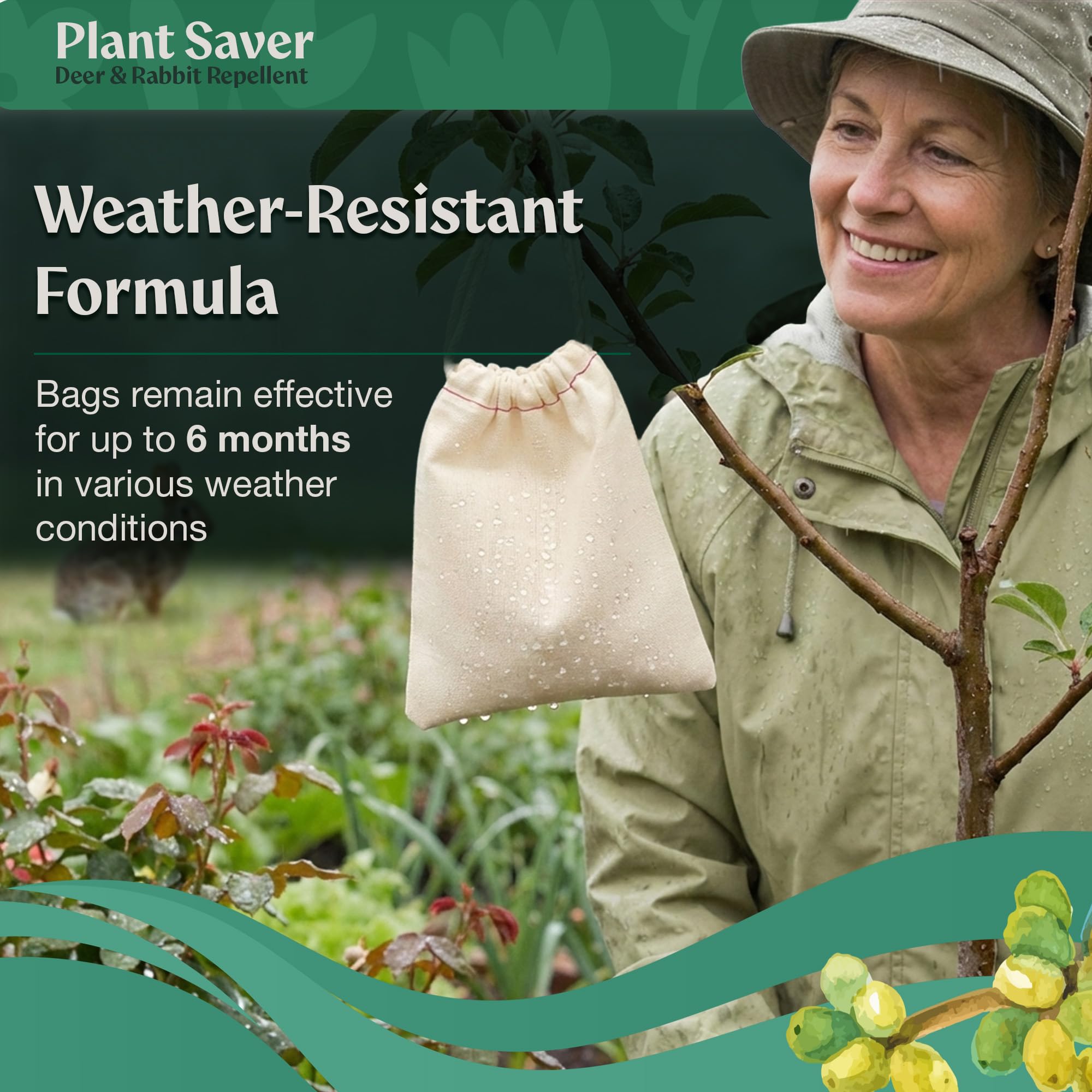 Plant Saver refill demonstration showing easy refill into breathable hanging bag for use