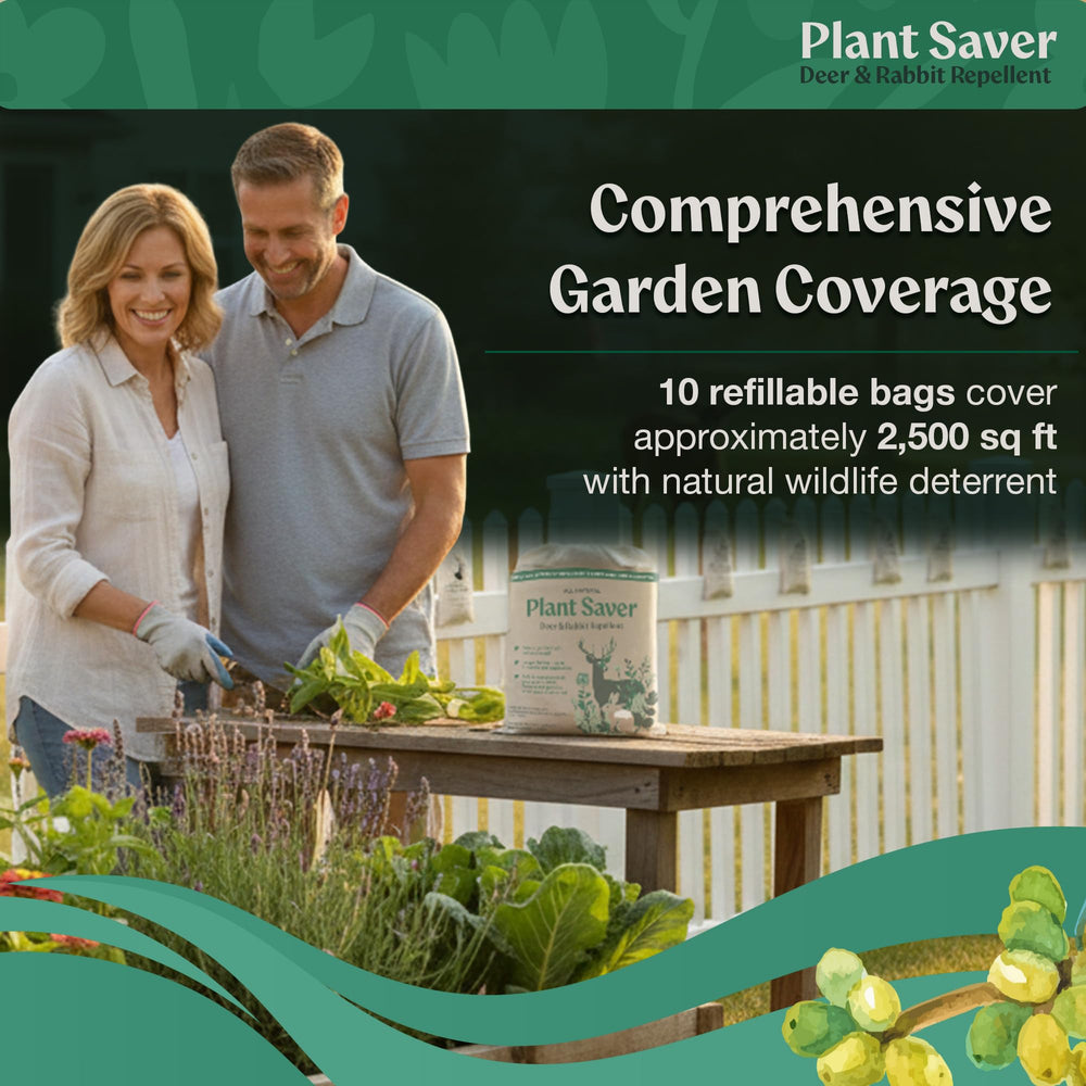 Plant Saver granules texture close-up displaying natural ingredients and coverage benefit