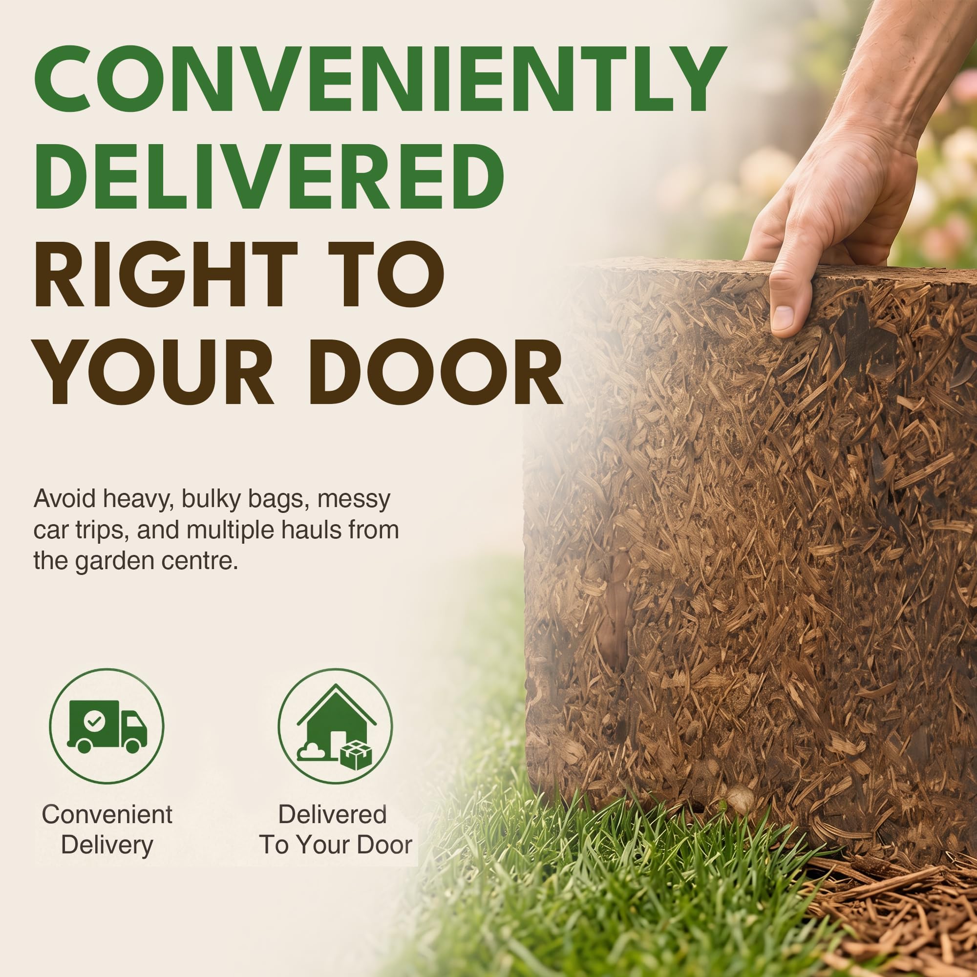 PlantBest mulch lining a garden walkway providing a clean, natural path and weed suppression