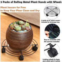 Planterhoma caster detail with locking wheel showing secure positioning for heavy pots