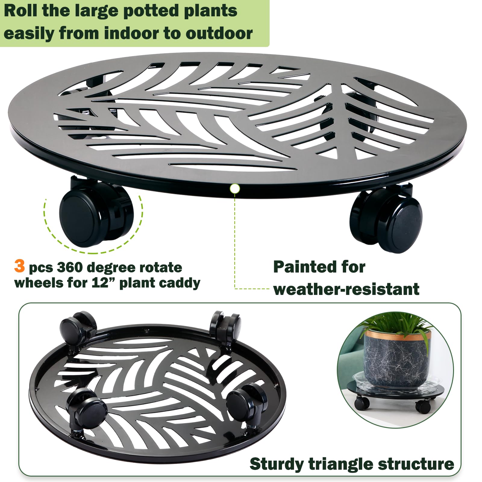 Planterhoma clear saucer catching drainage to protect floors and simplify watering