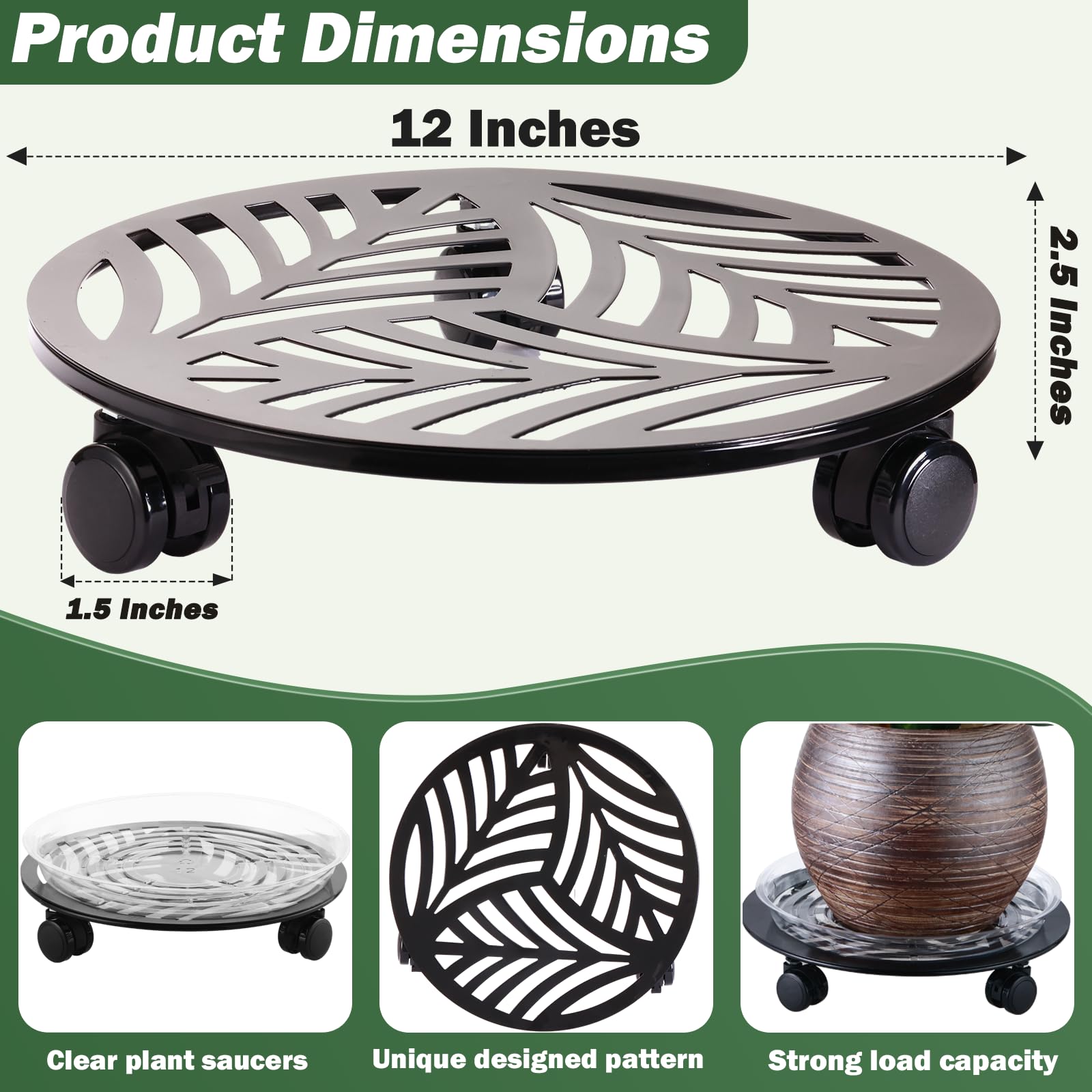 Planterhoma clear saucer catching drainage to protect surfaces from water