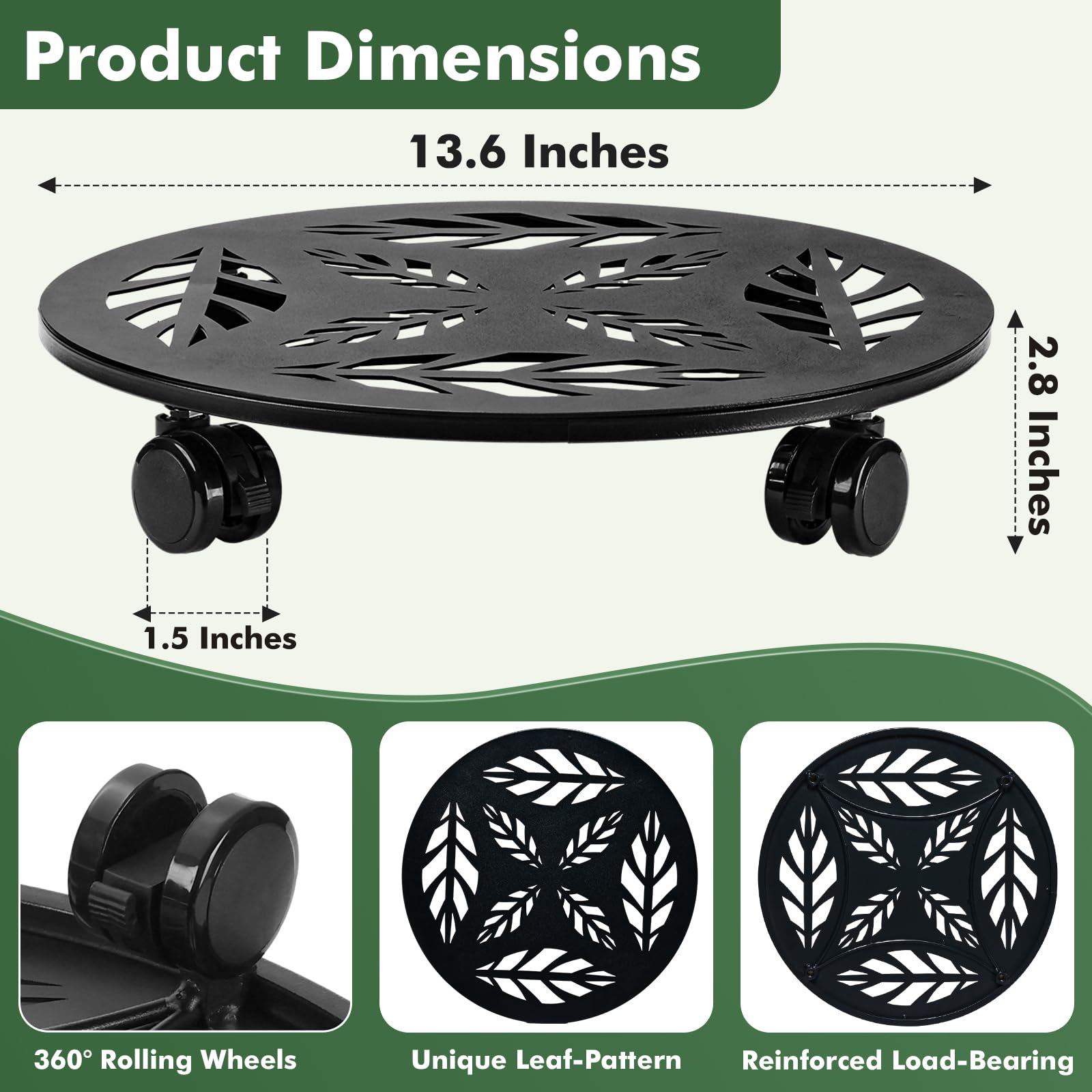 Planterhoma clear saucer under pot catching water to protect floors