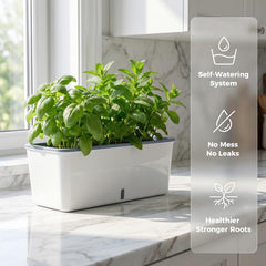 Planterhoma close-up of water level window with clear indicator for easy monitoring