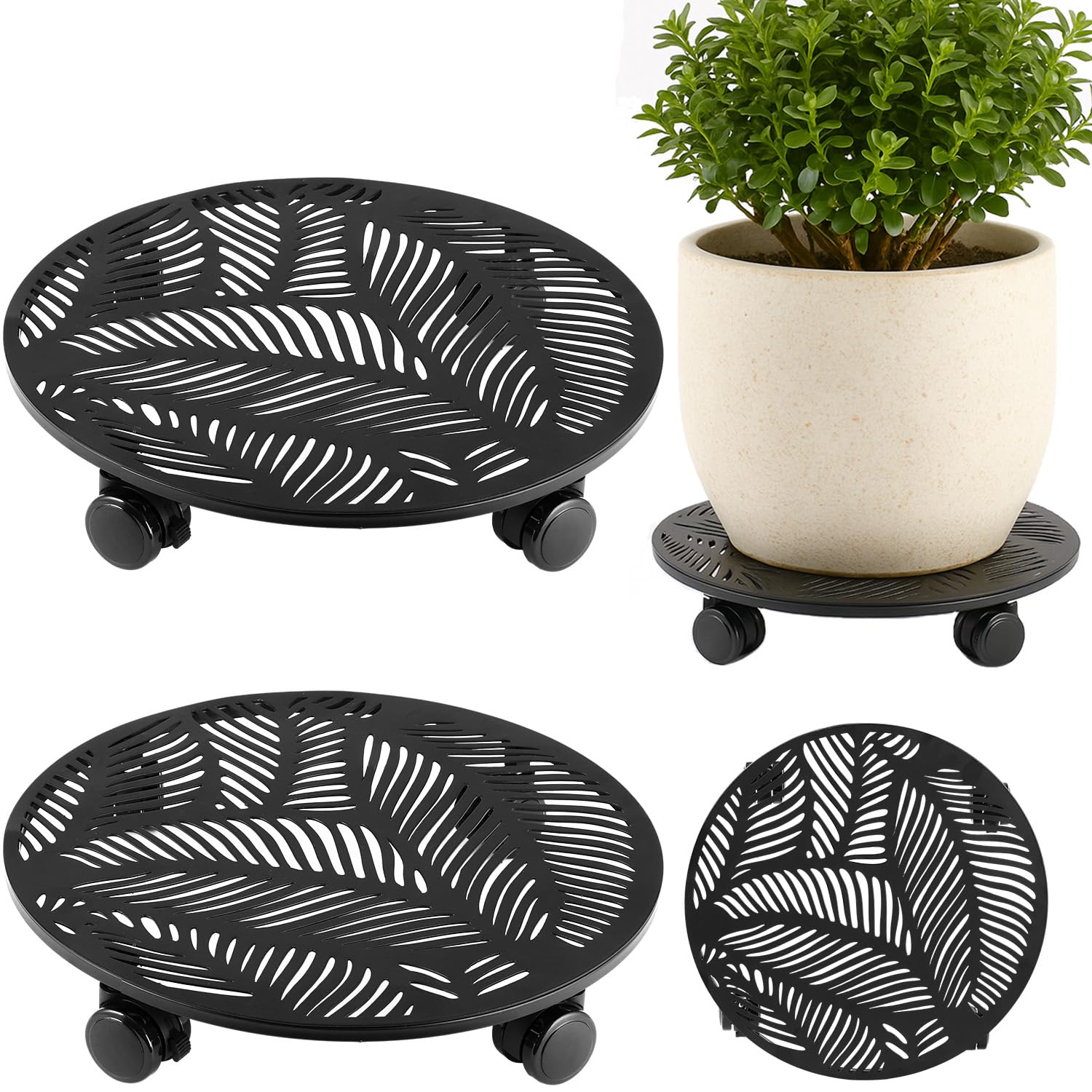 Planterhoma two caddies with pots grouped showing matched styling and versatility