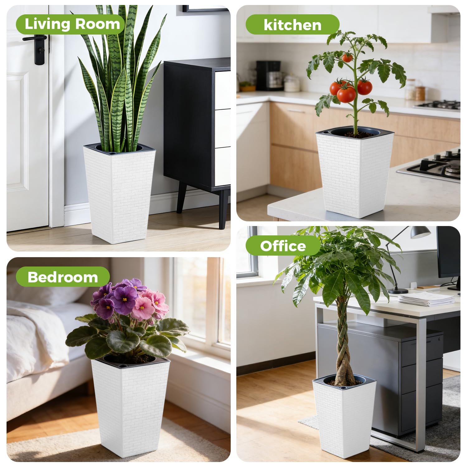 Planterhoma two pots side-by-side highlighting the 2-pack convenience for multi-room styling