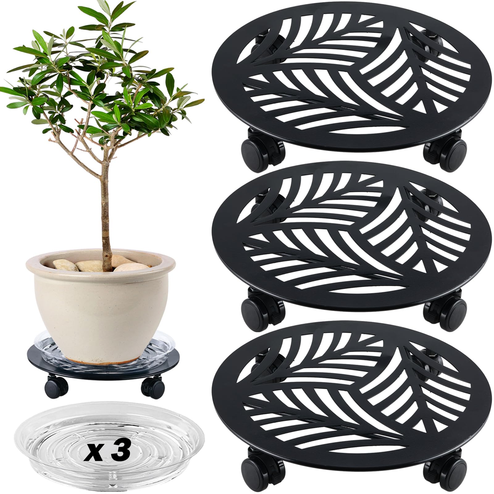 Planterhoma front view showing leaf pattern and decorative finish benefit: stylish display