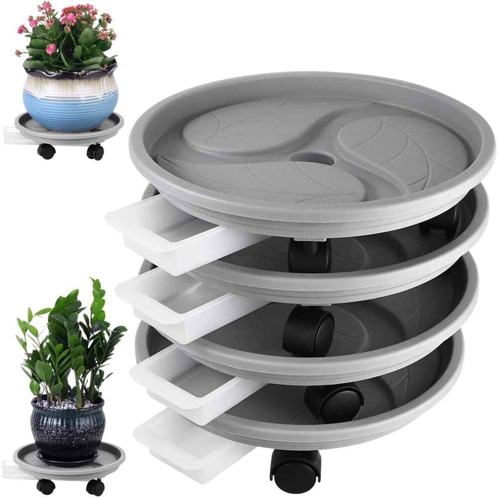 Planterhoma front view of four grey caddies showing value pack and fit benefits