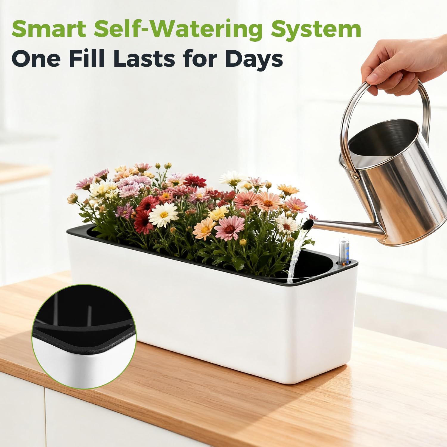 Planterhoma in use kitchen herb setup showing easy access to fresh herbs for cooking