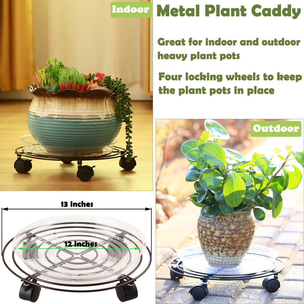 Planterhoma caster close-up showing lockable wheel for stable, no-slip plant placement
