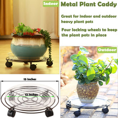 Planterhoma caster close-up showing lockable wheel for stable, no-slip plant placement