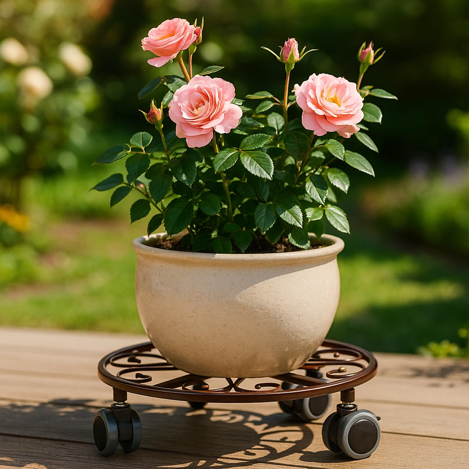 Planterhoma metal frame texture showing powder-coated rust-resistant finish