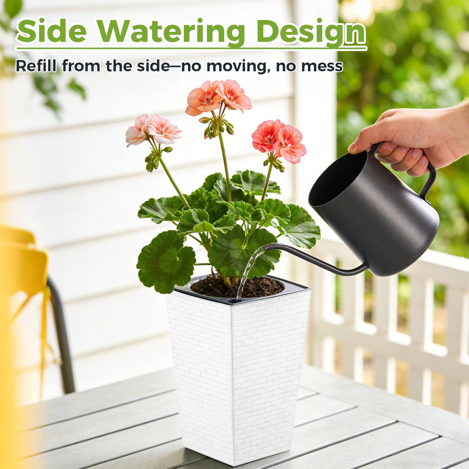 Planterhoma on a sunny windowsill illustrating decorative use and space-saving benefit