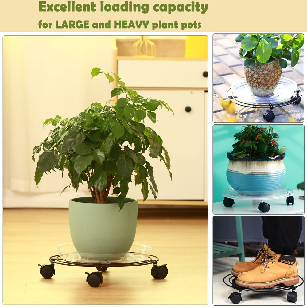 Planterhoma rolling on hardwood floor demonstrating scratch-free movement benefit