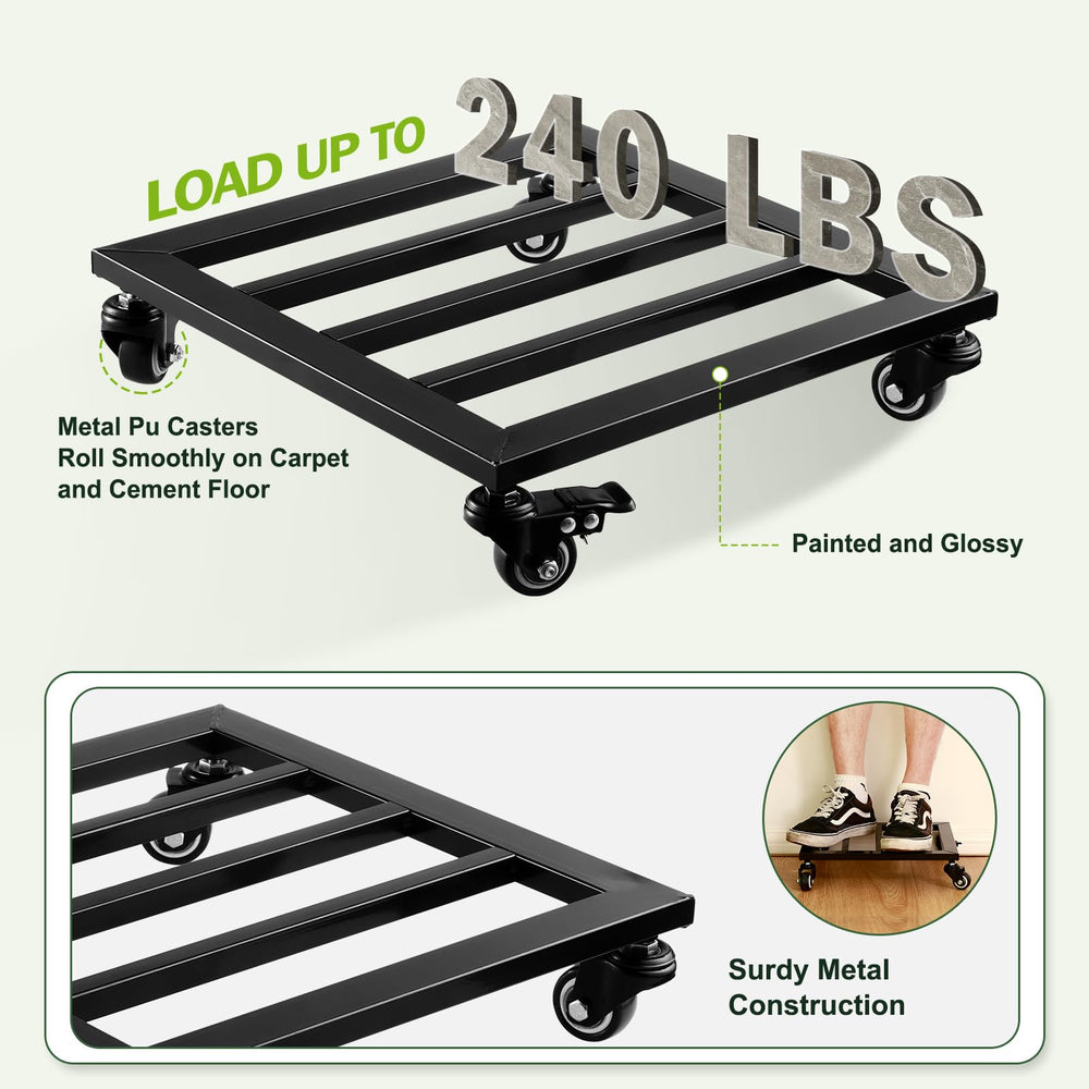 Planterhoma glossy black anti-rust finish detail for long-lasting outdoor use