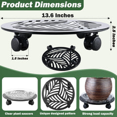 Planterhoma side view assembled caddy with planter showing stable heavy-duty support benefit