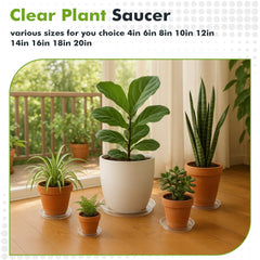 Planterhoma saucers stacked compactly for easy storage and transport