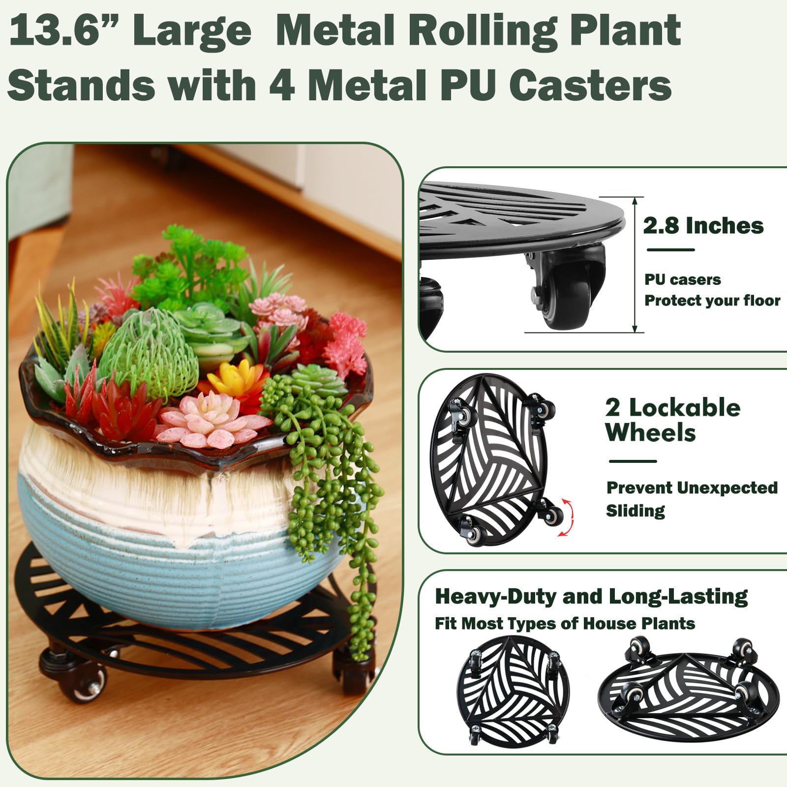 Planterhoma top detail of tropical leaf cutouts on metal rim, decorative touch for home displays
