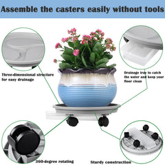 Planterhoma close-up of saucer and removable drainage tray preventing spills