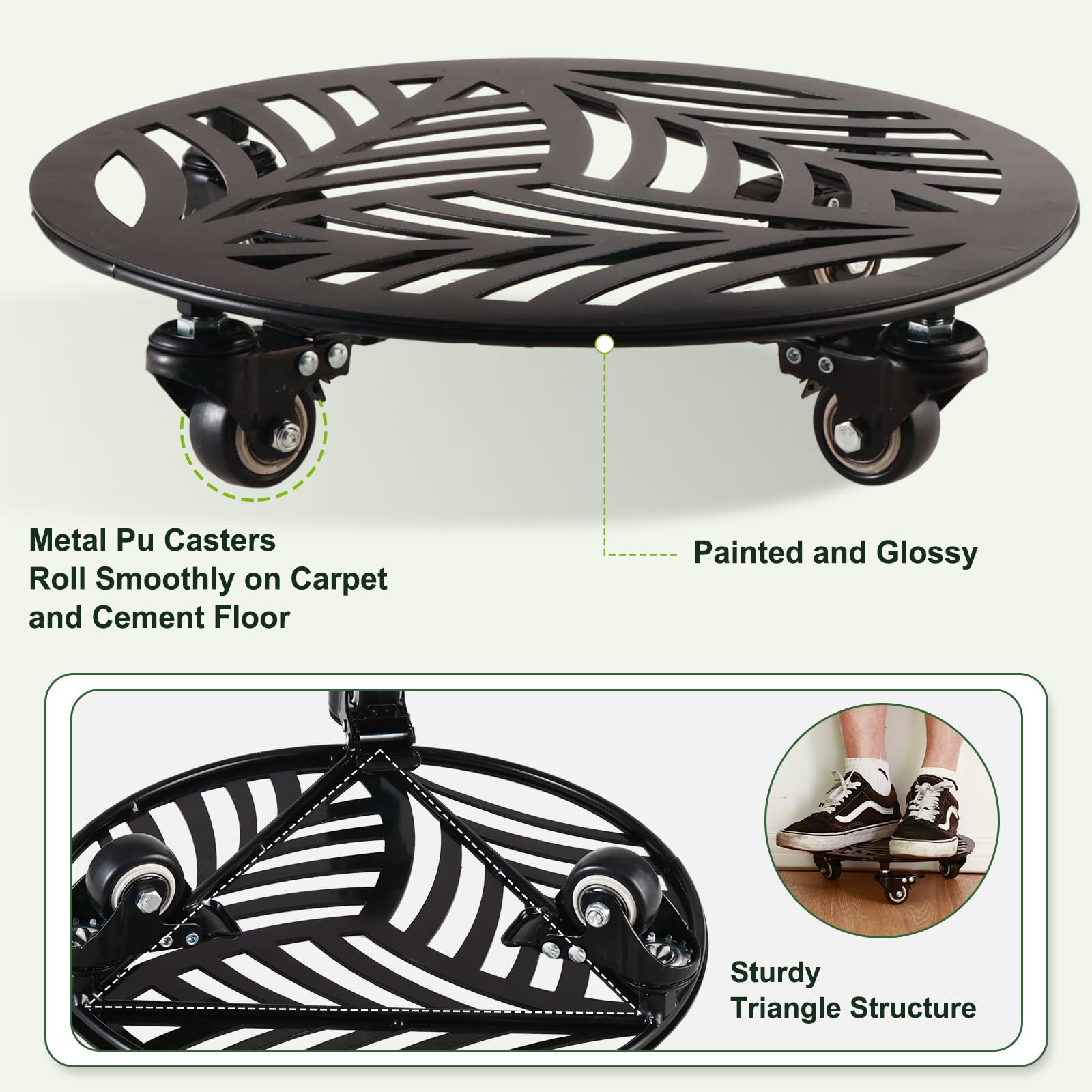 Planterhoma top view showing reinforced support bars for even weight distribution benefit